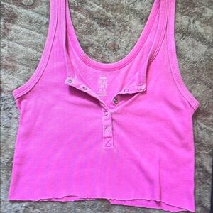 Aerie Pink Ribbed Tank Top